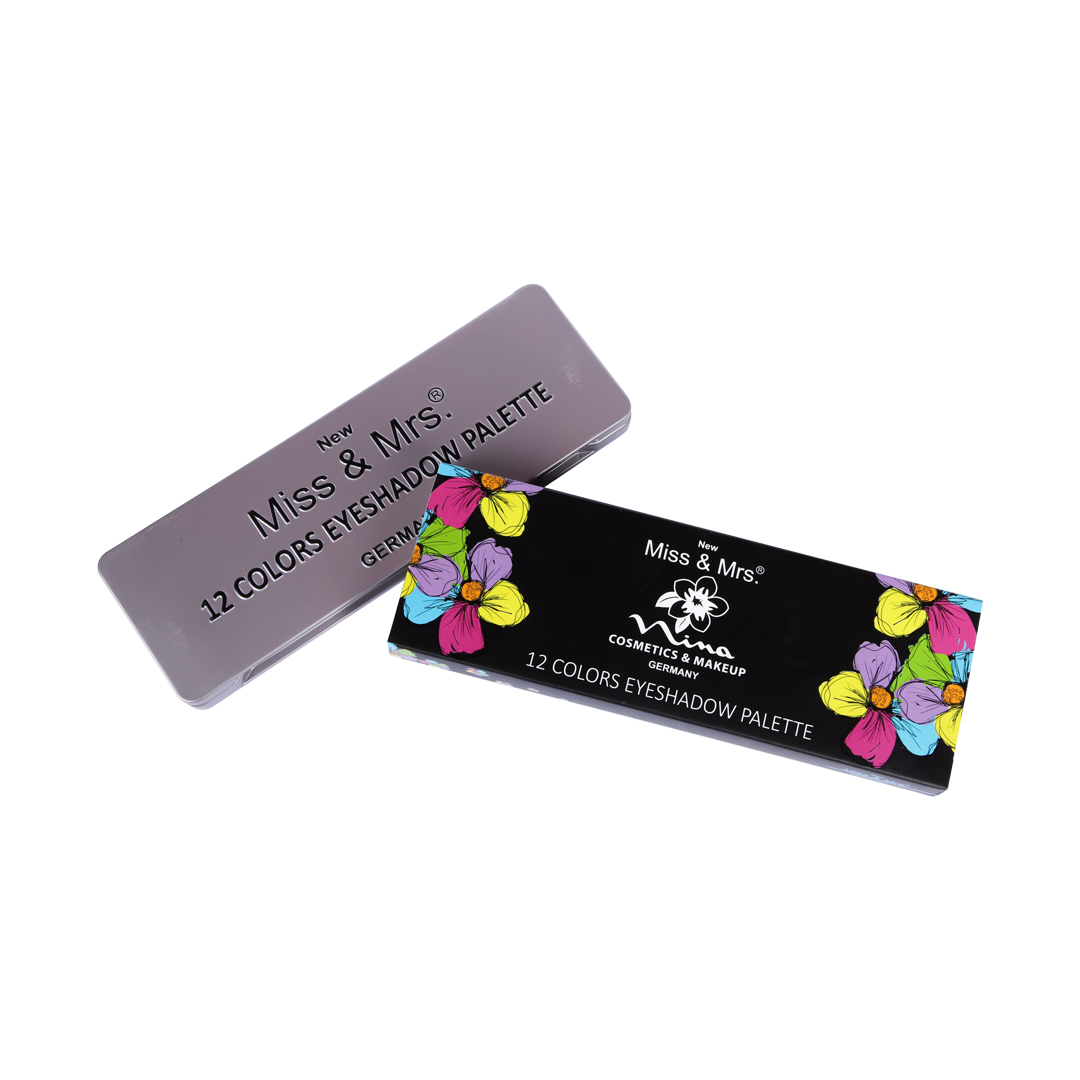 Miss & Mrs Nina 12 Colors Eyeshadow Palette Shade - 02 - Image 2